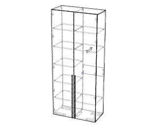 Шкаф распашной Мори - 3 Черный