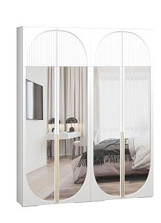 Шкаф распашной Брей - 2.2 с антресолью Белый