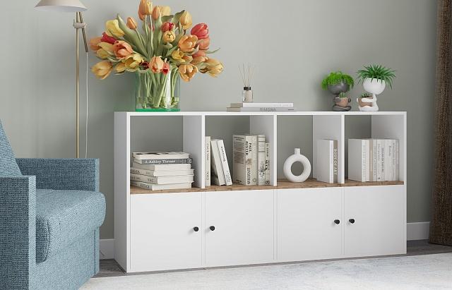 Стеллаж Оренсе - 8 Белый