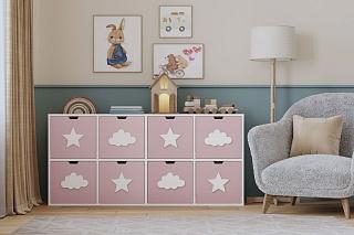 Стеллаж Kids - 2 Розовый Лайт