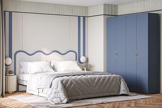 Шкаф распашной Белиз - 4 Альби Полуночно-синий