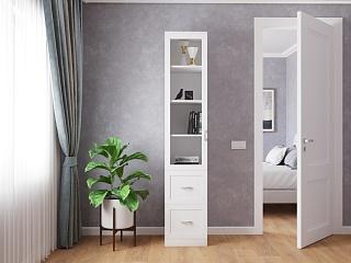 Книжный шкаф Библиограф - 1 №4 Белый