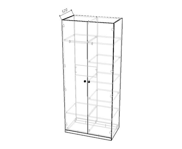 Шкаф распашной Стрекоза - 2 Космея