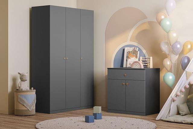 Детская стенка Стрекоза - 8 МДФ Графит