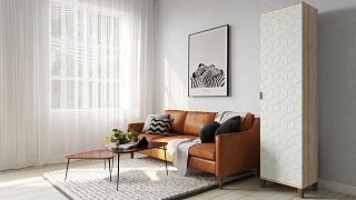 Шкаф распашной Марвин Йорк - 1 Милк