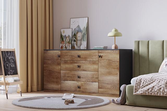 Комод Банни - 3 МДФ Дуб Мореный
