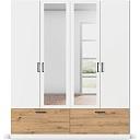 Шкаф распашной Бари - 6 Белый / Дуб Бунратти