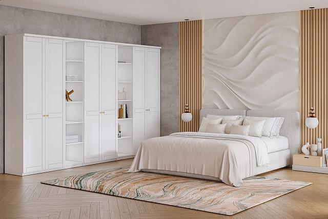 Шкаф распашной София РАХ - 29 МДФ Белый