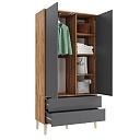 Шкаф распашной Скарлет - 12 Графит
