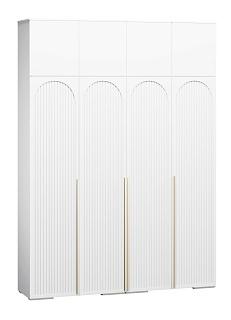 Шкаф распашной Рослин - 4 с антресолью Белый