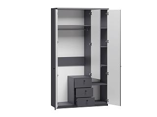 Шкаф распашной София РАХ - 19 МДФ Графит