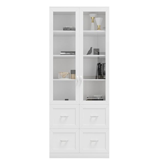 Книжный шкаф Библиограф - 2 №4 Белый