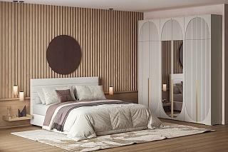 Шкаф распашной Брей - 3.1 с антресолью Кашемир