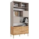 Стеллаж Скарлет - 4 Дуб Золотистый / Кашемир