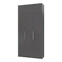 Шкаф распашной Калифорния - 3 с антресолью Графит