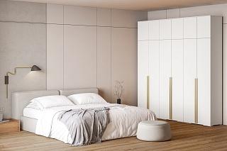 Шкаф распашной Эдинбург - 6 с антресолью Белый