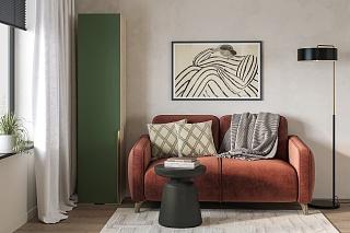 Шкаф распашной Кайси МДФ - 1 Шарли Green