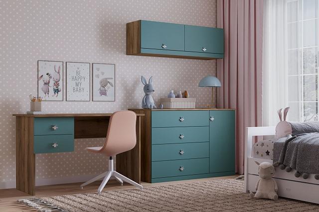 Комод Скарабей - 2 МДФ Аквамарин