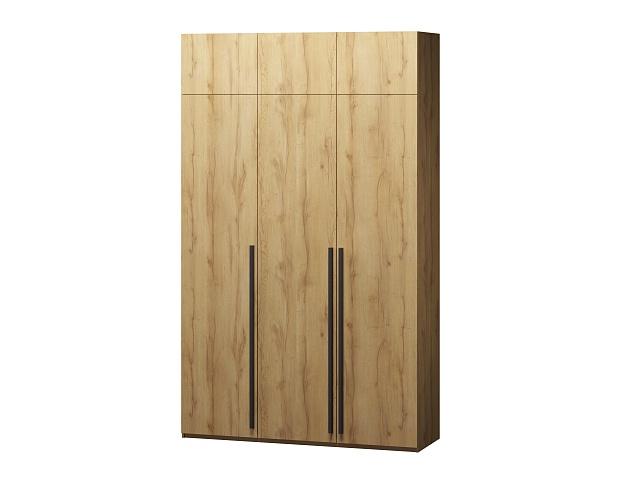 Шкаф распашной Лорена Пакс - 3 с антресолью Дуб Золотистый