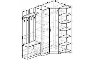 Прихожая Горизонт - 15 МДФ
