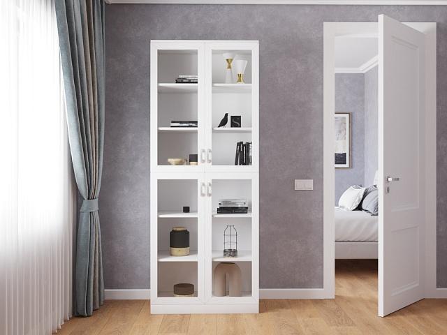 Книжный шкаф Библиограф - 2 №2 Белый