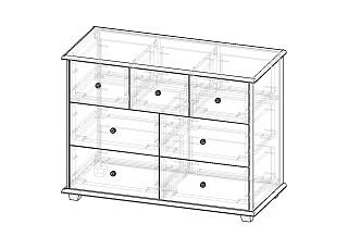 Комод Луиза - 1 МДФ Белый