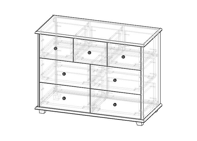 Комод Луиза - 1 МДФ Белый