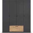 Шкаф распашной Бари - 1 Черный / Дуб Бунратти