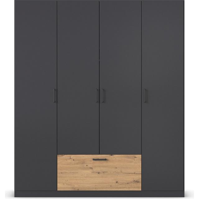 Шкаф распашной Бари - 1 Черный / Дуб Бунратти