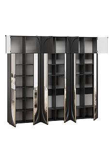 Шкаф распашной Брей - 3.2 с антресолью Черный