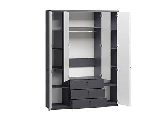 Шкаф распашной София РАХ - 16 МДФ Графит