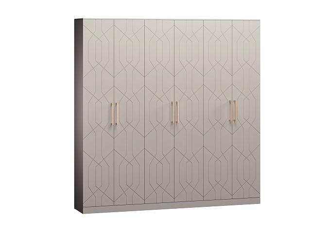 Шкаф распашной Дольче - 6 МДФ Кашемир