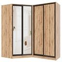 Шкаф-купе угловой Ромео - 3 Крафт Золотой