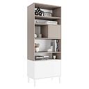 Стеллаж Скарлет - 3 Белый / Кашемир