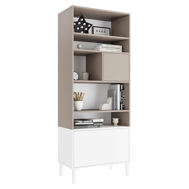 Стеллаж Скарлет - 3 Белый / Кашемир