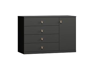 Комод Банни - 2 МДФ Черный Агат