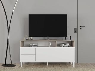 Тумба под ТВ Скарлет - 14 Белый / Кашемир