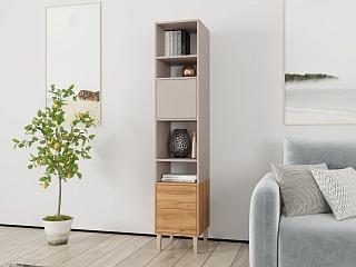 Стеллаж Скарлет - 1 Дуб Золотистый / Кашемир