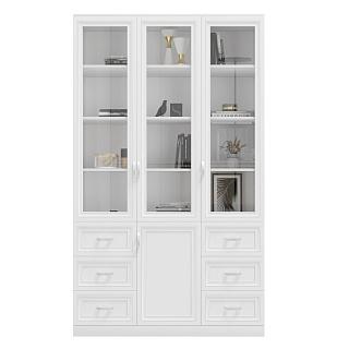 Книжный шкаф Библиограф - 3 №7 Белый