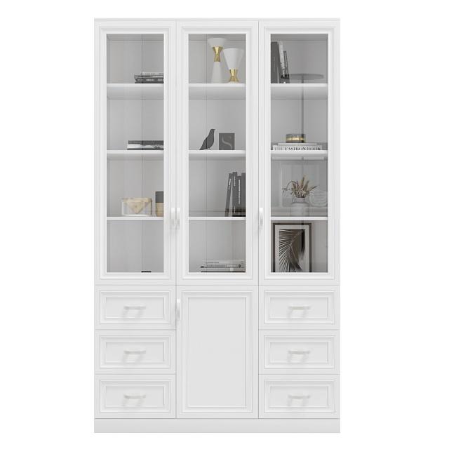 Книжный шкаф Библиограф - 3 №7 Белый