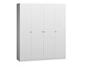 Шкаф распашной Скарабей - 4 МДФ Белый
