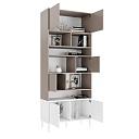 Стеллаж Скарлет - 8 Белый / Кашемир