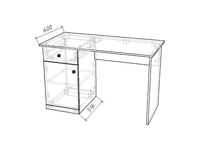 Письменный стол Скарабей - 5 МДФ Пантано