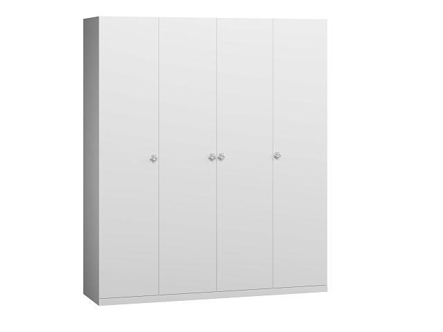Шкаф распашной Скарабей - 4 МДФ Белый
