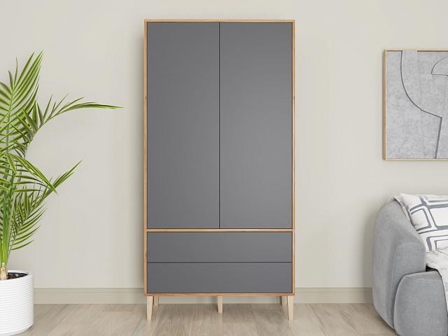 Шкаф распашной Скарлет - 12 Графит