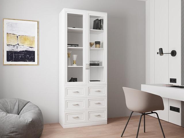 Книжный шкаф Библиограф - 2 №5 Белый