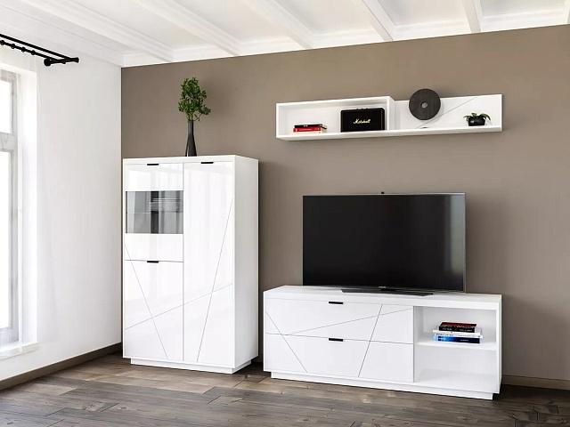 Стенка Бостон - 1 Белый