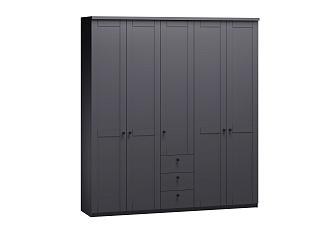 Шкаф распашной София РАХ - 13 МДФ Графит