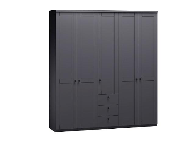 Шкаф распашной София РАХ - 13 МДФ Графит