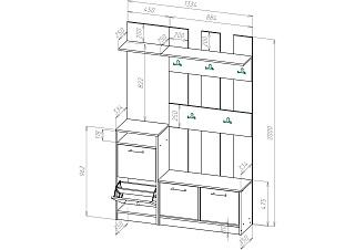 Прихожая Ольга - 3 Белый